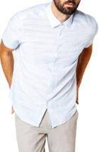 Men's Good Man Brand Slim Fit Stripe Short Sleeve Sport Shirt