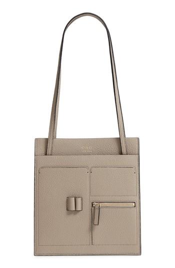 Oad New York Kit Leather Convertible Shoulder Bag - Beige