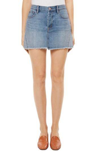 Women's J Brand Bonny Mid Rise Denim Miniskirt - Blue
