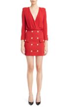 Women's Balmain Button Detail Dress Us / 36 Fr - Red