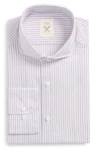 Men's Strong Suit Trim Fit Stripe Dress Shirt .5 R - Red
