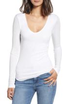 Women's James Perse Deep V-neck Tee