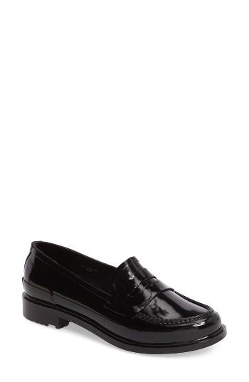 Women's Hunter Original Waterproof Rubber Penny Loafer M - Black