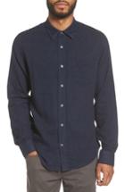 Men's Vince Regular Fit Solid Sport Shirt, Size - Blue