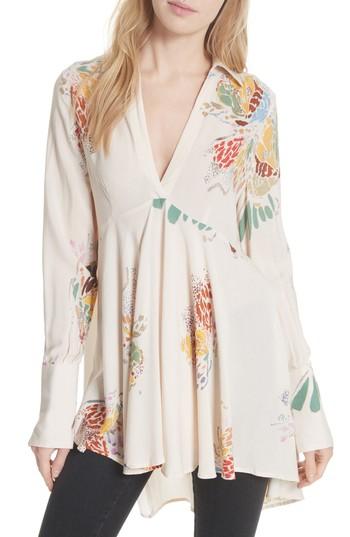Women's Free People Field Of Butterflies Tunic - Ivory