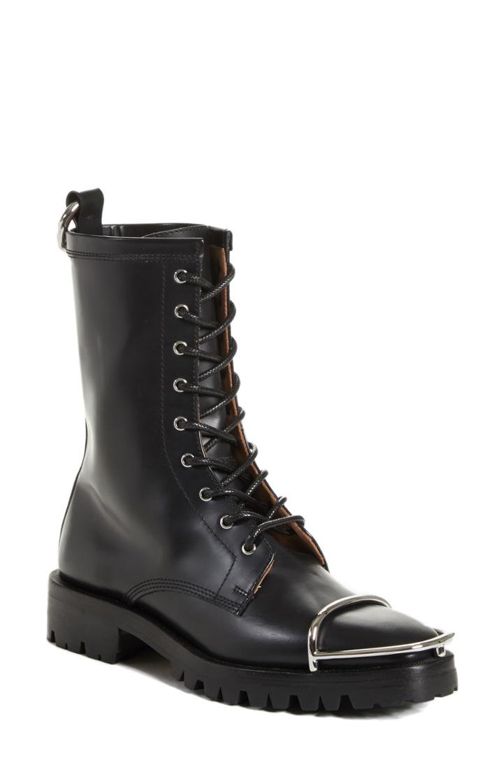 Women's Alexander Wang Kennah Combat Boot .5us / 35.5eu - Black