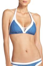 Women's Seafolly Block Party D-cup Triangle Bikini Top
