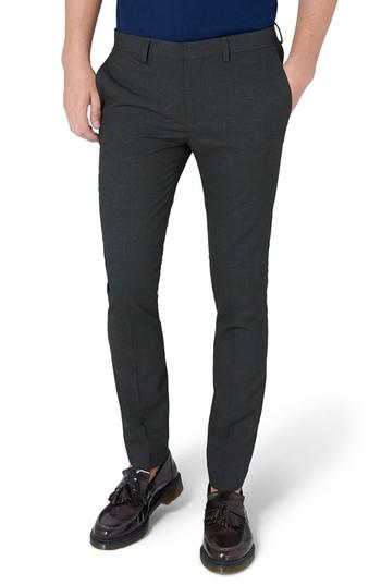 Men's Topman Ultra Skinny Fit Trousers X 32 - Grey