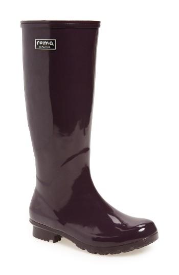 Women's Roma Classic Glossy Rain Boot M - Purple