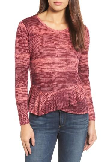 Women's Lucky Brand Printed Ruffle Top