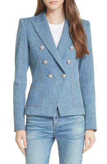 Women's Veronica Beard Caden Denim Dickey Jacket - Blue