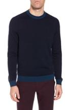 Men's Ted Baker London Politan Colorblock Crewneck Sweater (s) - Blue