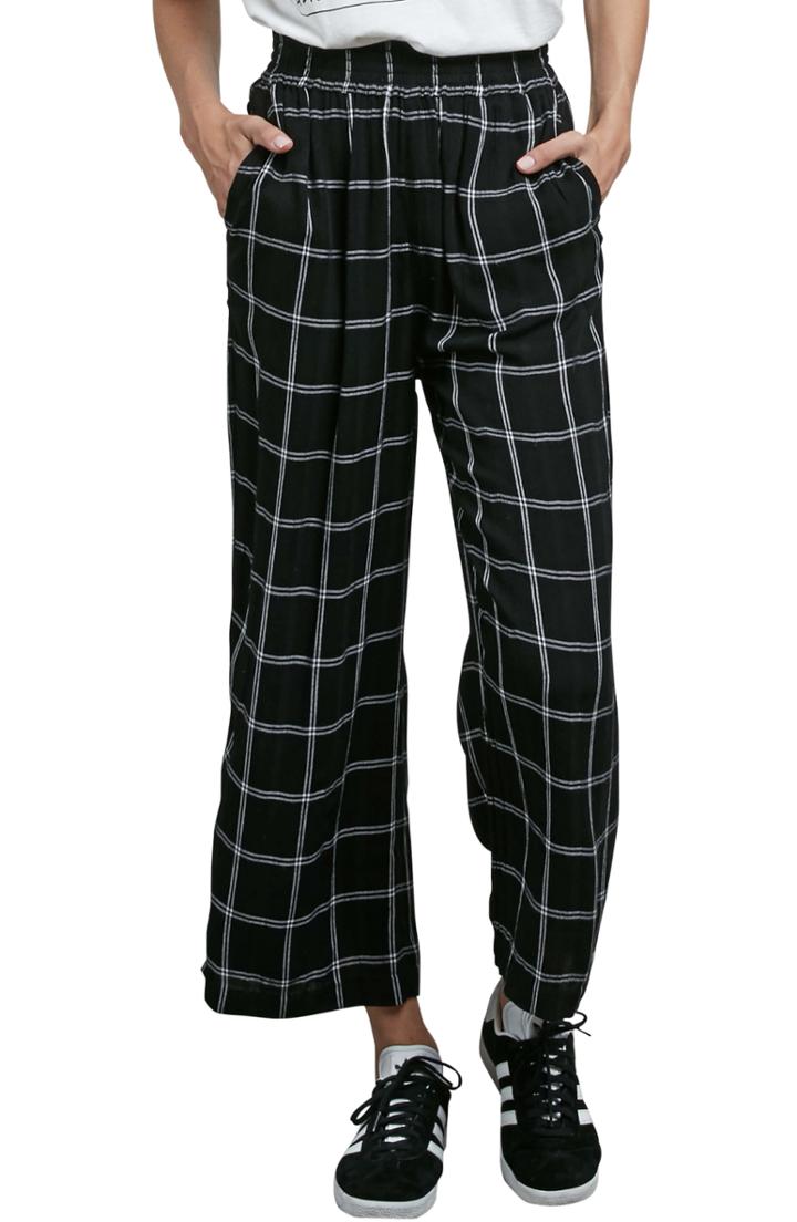 Women's Volcom Jumponit Windowpane Crop Pants