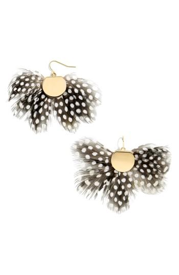 Women's Baublebar Monarch Feather Statement Earrings
