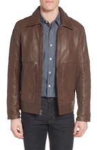 Men's Marc New York By Andrew Marc Herrod Perforated Leather Jacket, Size - Brown