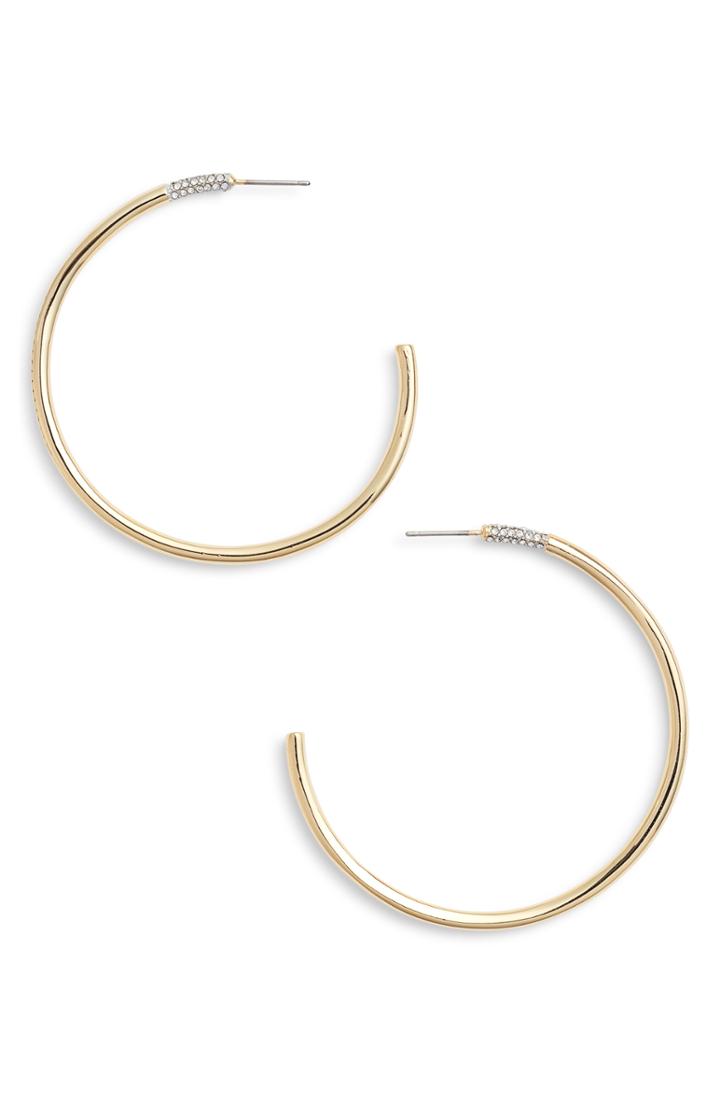 Women's Vince Camuto Large Pave Hoop Earrings