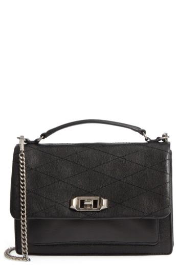 Rebecca Minkoff Medium Je T'aime Convertible Leather Crossbody Bag - Black