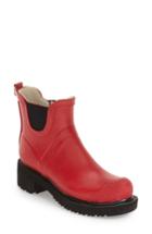 Women's Ilse Jacobsen 'rub 47' Short Waterproof Rain Boot Eu - Red