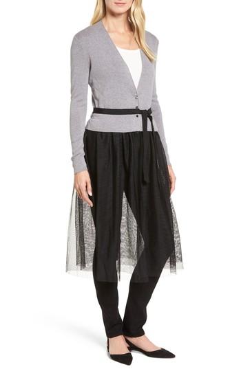 Women's Nic+zoe Tulle Time Cardigan - Blue