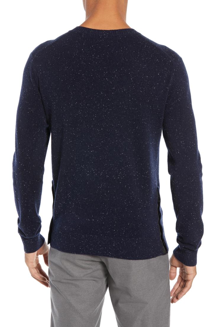 Men's Club Monaco Flecked Cashmere Sweater - Blue