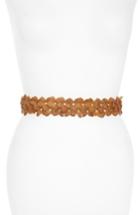 Women's Ada Alison Floral Belt, Size - Tan