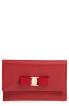 Salvatore Ferragamo Vara Leather Card Case -