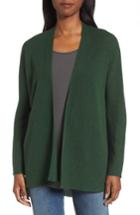 Women's Eileen Fisher Merino Wool Cardigan, Size - Green