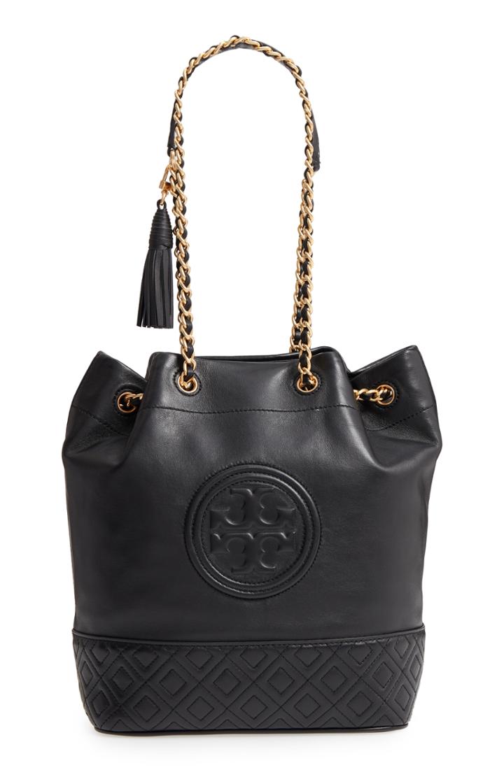 Tory Burch Fleming Leather Bucket Bag -
