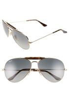 Men's Ray-ban 'outdoorsman Ii' 62mm Sunglasses - Gold/ Grey Gradient