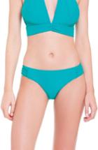 Women's Blush By Profile Mykonos Shirred Bikini Bottoms - Blue/green
