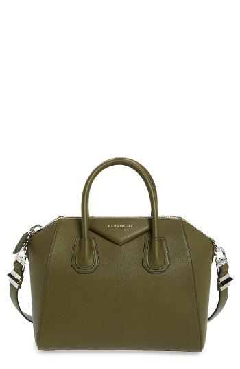 Givenchy 'small Antigona' Leather Satchel - Green