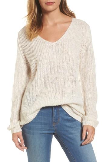 Women's Caslon Seam Detail V-neck Tunic - Ivory
