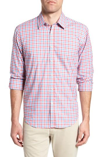 Men's Jeremy Argyle Slim Fit Check Sport Shirt - Orange