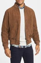 Men's Golden Bear Suede Baseball Jacket - Brown