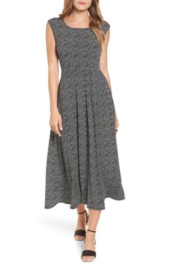Women's Chaus Dot Side Ruched Maxi Dress - Black
