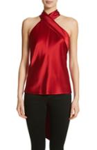 Women's Galvan Halter Neck Satin Top Us / 34 Fr - Red