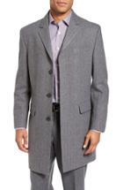Men's Hart Schaffner Marx 'maitland' Classic Fit Wool Blend Overcoat S - Grey