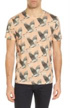Men's Ted Baker London Flute Blue Heron Print T-shirt (m) - Orange