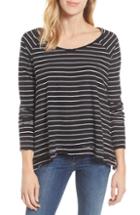 Petite Women's Caslon High/low Tee, Size P - Black