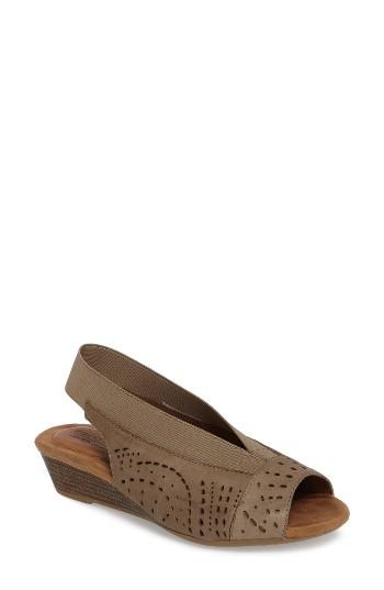 Women's Rockport Cobb Hill Judson Slingback Wedge Sandal M - Beige