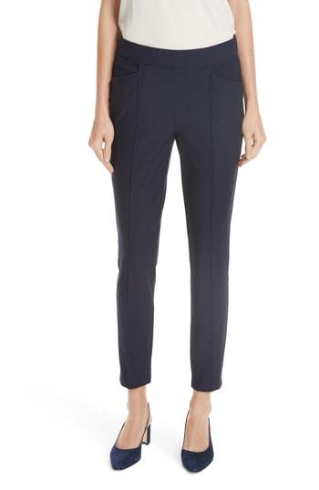 Women's Eileen Fisher Slim Knit Ankle Pants, Size - Blue