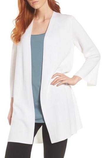 Women's Eileen Fisher Simple Long Cardigan - White