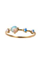 Women's Wwake Counting Collection Four-step Opal Ring