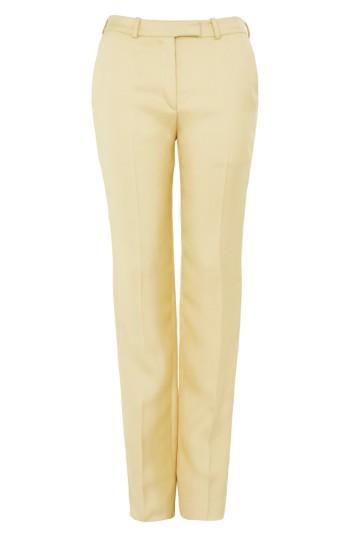 Women's Topshop Textured Trousers Us (fits Like 0) - Yellow