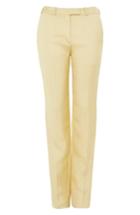 Women's Topshop Textured Trousers Us (fits Like 0) - Yellow