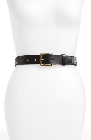 Women's Aspiga Ayo Beaded Leather Belt - Black/ Grey