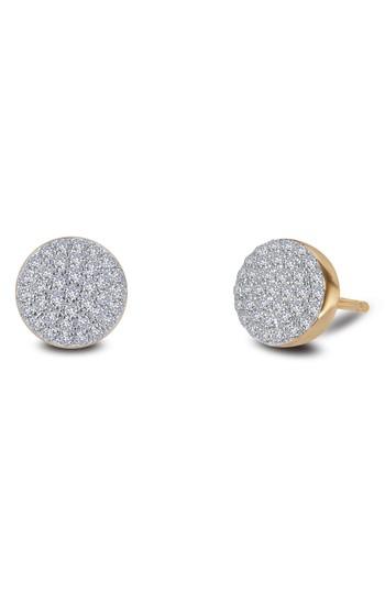 Women's Lafonn Two-tone Pave Button Stud Earrings