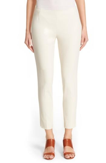 Women's Lafayette 148 New York 'stanton' Slim Leg Ankle Pants - Green