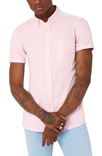 Men's Topman Slim Fit Stretch Oxford Shirt