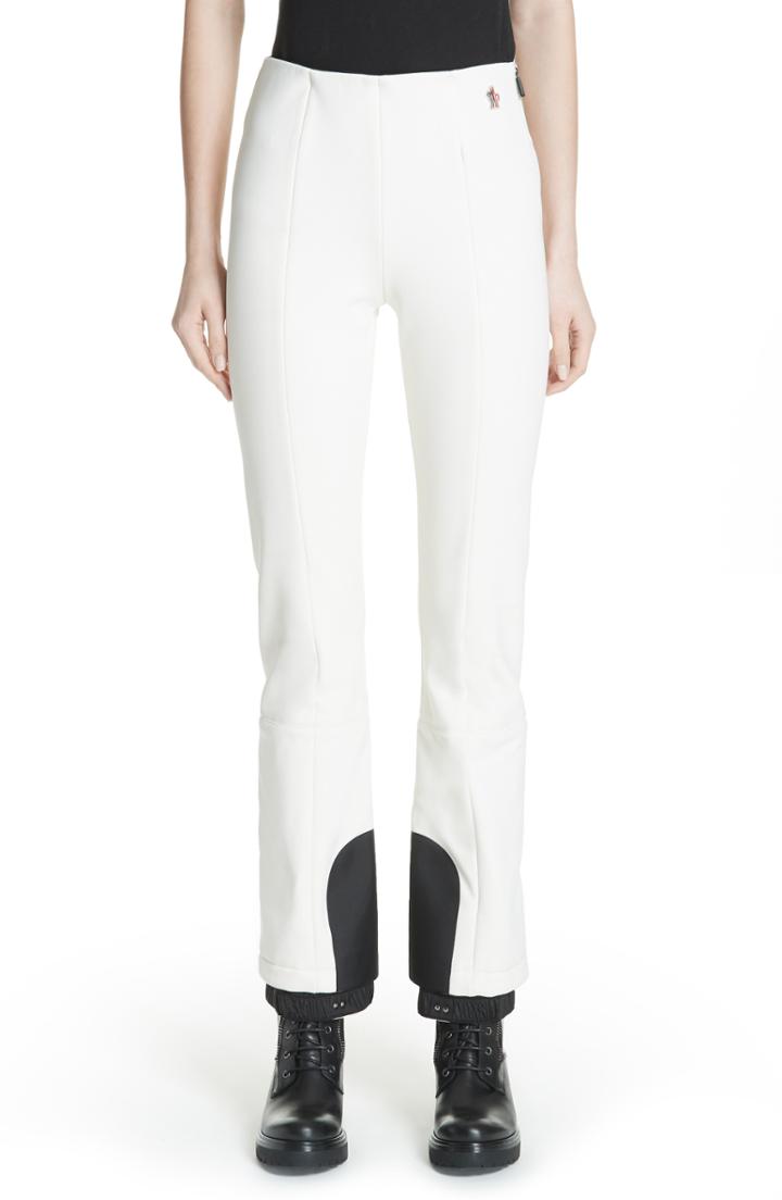 Women's Moncler Skinny Stretch Ski Pants - White